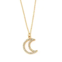 Schmuckladen Mondkette Dreamy mit Zirkonia^ Edelstahl Halsketten|Schmuck