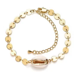 Schmuckladen Muschel-Armband & -Fusskette Boho Kauri^ Fusskettchen|Edelstahl Armbänder
