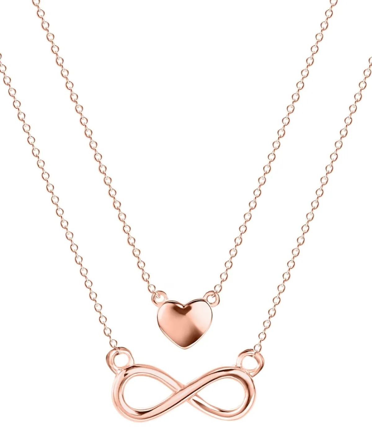 Schmuckladen Muttertagsgeschenk - Halskette "Double Chain Infinity-Love" - 925 Ster^ Muttertag|Schmuck