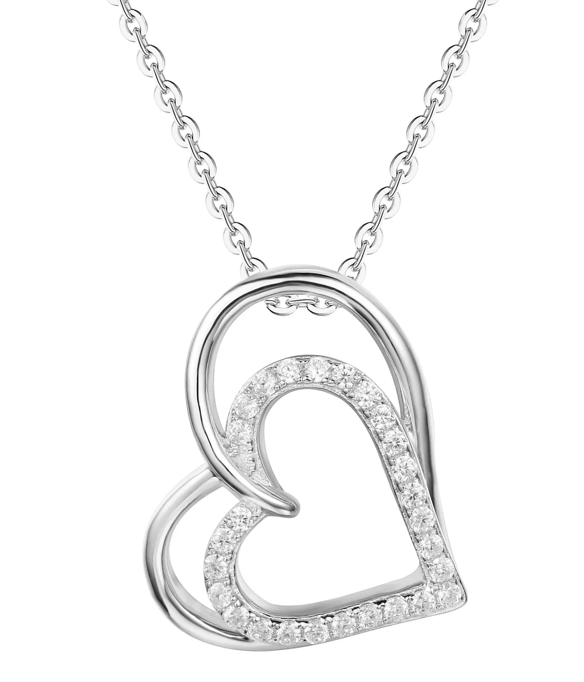 Schmuckladen Muttertagsgeschenk - Halskette Double Heart - 925 Sterlingsilber^ Muttertag|Schmuck