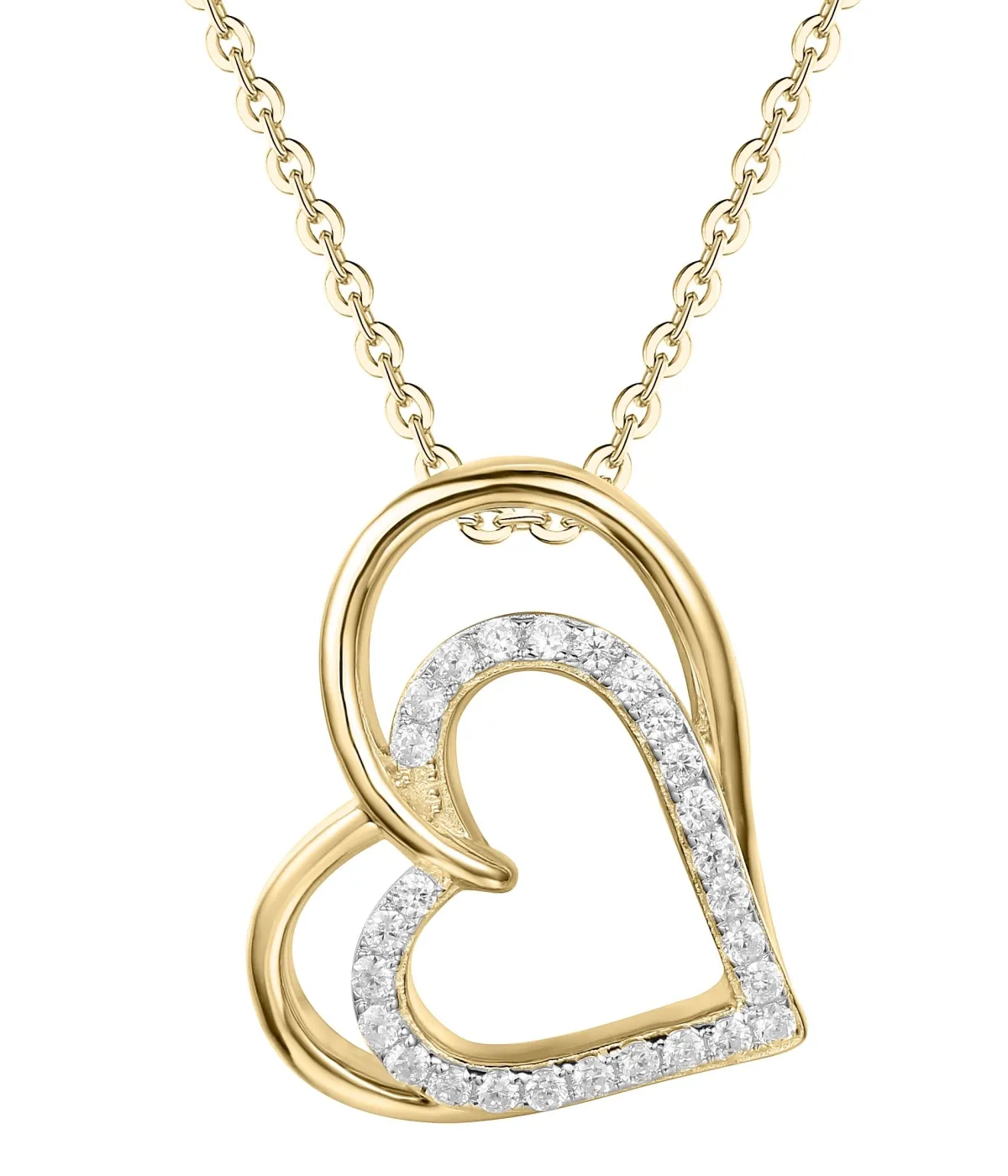 Schmuckladen Muttertagsgeschenk - Halskette Double Heart - 925 Sterlingsilber^ Muttertag|Schmuck