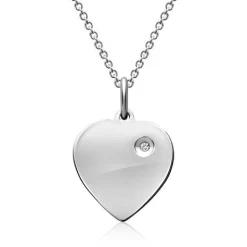 Schmuckladen Muttertagsgeschenk - Herzkette mit Zirkonia - 925 Sterlingsilber^ Muttertag|Personalisierter Schmuck Für Mamas