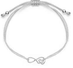 Schmuckladen Muttertagsgeschenk - Stoffarmband "für immer Liebe" - 925 Sterlingsilb^ Muttertag|Schmuck