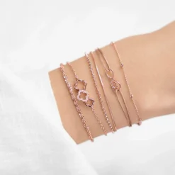 Schmuckladen Muttertagsgeschenk - Stoffarmband "für immer Liebe" - 925 Sterlingsilb^ Muttertag|Schmuck