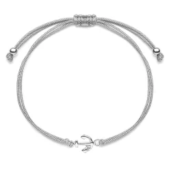 Schmuckladen Muttertagsgeschenk - Stoffarmband Anker - 925 Sterlingsilber^ Muttertag|Schmuck