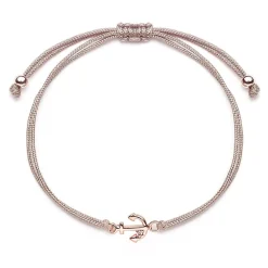Schmuckladen Muttertagsgeschenk - Stoffarmband Anker - 925 Sterlingsilber^ Muttertag|Schmuck
