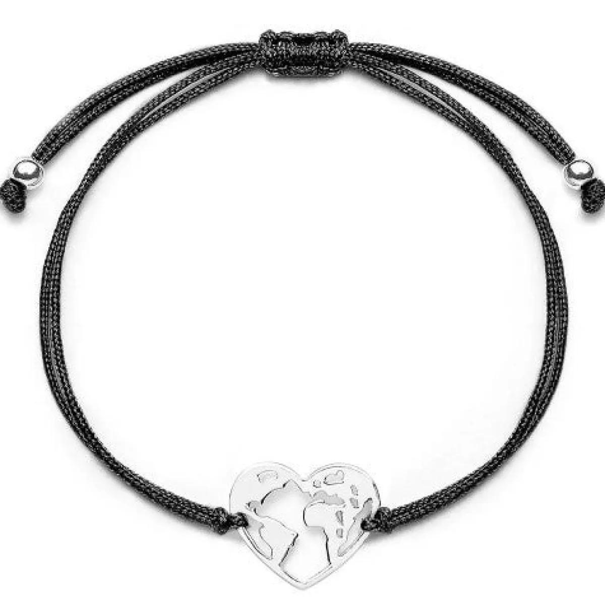 Schmuckladen Muttertagsgeschenk-Set - Stoffarmbänder Weltenherz - 925 Sterlingsilbe^ Muttertag|Schmuck