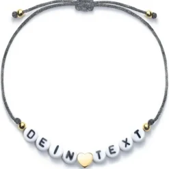 Schmuckladen Namensarmband Glitter mit Wunschbuchstaben^ Stoffarmbänder|Namensarmbänder