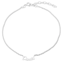 Schmuckladen Namensfußkette aus Silber^ Schmuck