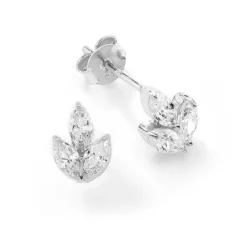 Schmuckladen Ohrstecker Fleur mit Zirkonia - 925 Sterlingsilber^ Weihnachten|Schmuck