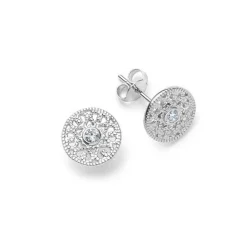 Schmuckladen Ohrstecker Ornament mit Zirkonia - 925 Sterlingsilber^ Ohrstecker|Schmuck