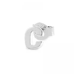 Schmuckladen Ohrstecker "C" | einzeln, 925 Sterlingsilber^ Ohrstecker|Schmuck