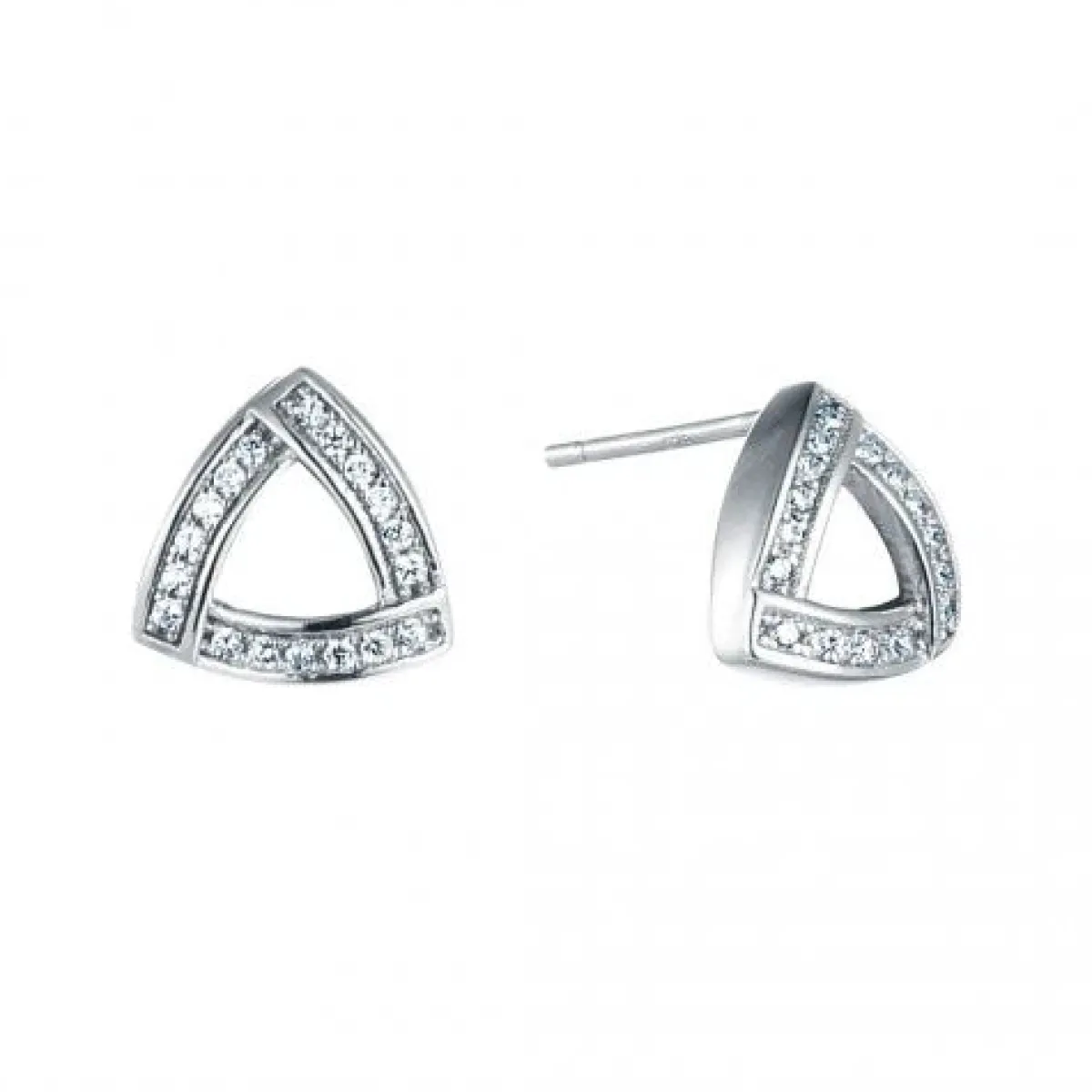 Schmuckladen Ohrstecker "Dreieck mit Zirkonia" - 925 Sterlingsilber^ Ohrstecker|Schmuck