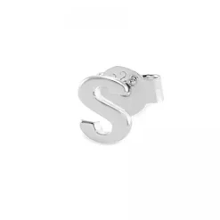 Schmuckladen Ohrstecker "S" | einzeln - 925 Sterlingsilber^ Ohrstecker|Schmuck