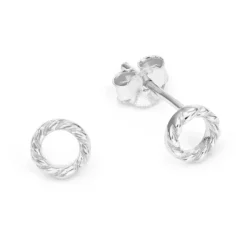 Schmuckladen Ohrstecker Twisted Circle - 925 Sterlingsilber^ Weihnachten|Schmuck