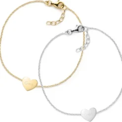 Schmuckladen Partnerarmbänder "Herzblatt" | individuell gravierbar^ Herzarmbänder|Schmuck
