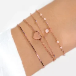 Schmuckladen Partnerarmbänder "Herzblatt" | individuell gravierbar^ Herzarmbänder|Schmuck