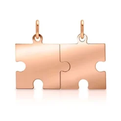 Schmuckladen Partnerkette mit Puzzleanhänger rosévergoldet, gravierbar^ Partnerketten|Schmuck