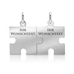 Schmuckladen Partnerkette mit Puzzleanhänger, Sterlingsilber, gravierbar^ Partnerketten|Schmuck