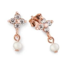 Schmuckladen Perlen-Ohrringe Nuit mit Zirkonia - 925 Sterlingsilber^ Weihnachten|Schmuck