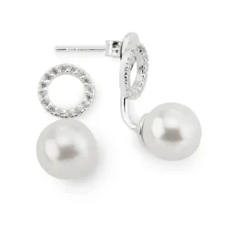 Schmuckladen Perlen-Ohrstecker Allure mit Zirkonia -^ Hochzeit|Perlenohrringe