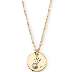 Schmuckladen Plättchen-Kette mit Handabdruck^ Spruchketten|Schmuck Mit Abdrücken