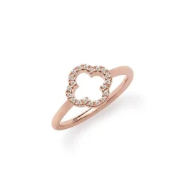 Schmuckladen Ring Kleeblatt - 925 Sterlingsilber^ Vergoldete Ringe|Silberringe
