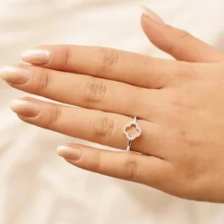 Schmuckladen Ring Kleeblatt - 925 Sterlingsilber^ Vergoldete Ringe|Silberringe