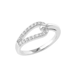 Schmuckladen Ring Loop mit Zirkonia - 925 Sterlingsilber^ Vergoldete Ringe|Schmuck