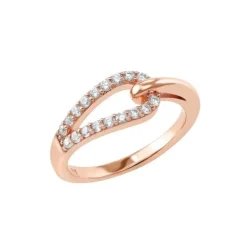 Schmuckladen Ring Loop mit Zirkonia - 925 Sterlingsilber^ Vergoldete Ringe|Schmuck