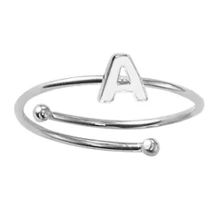 Schmuckladen Ring mit Buchstabe "A" - 925 Sterlingsilber^ Vergoldete Ringe|Buchstabenringe