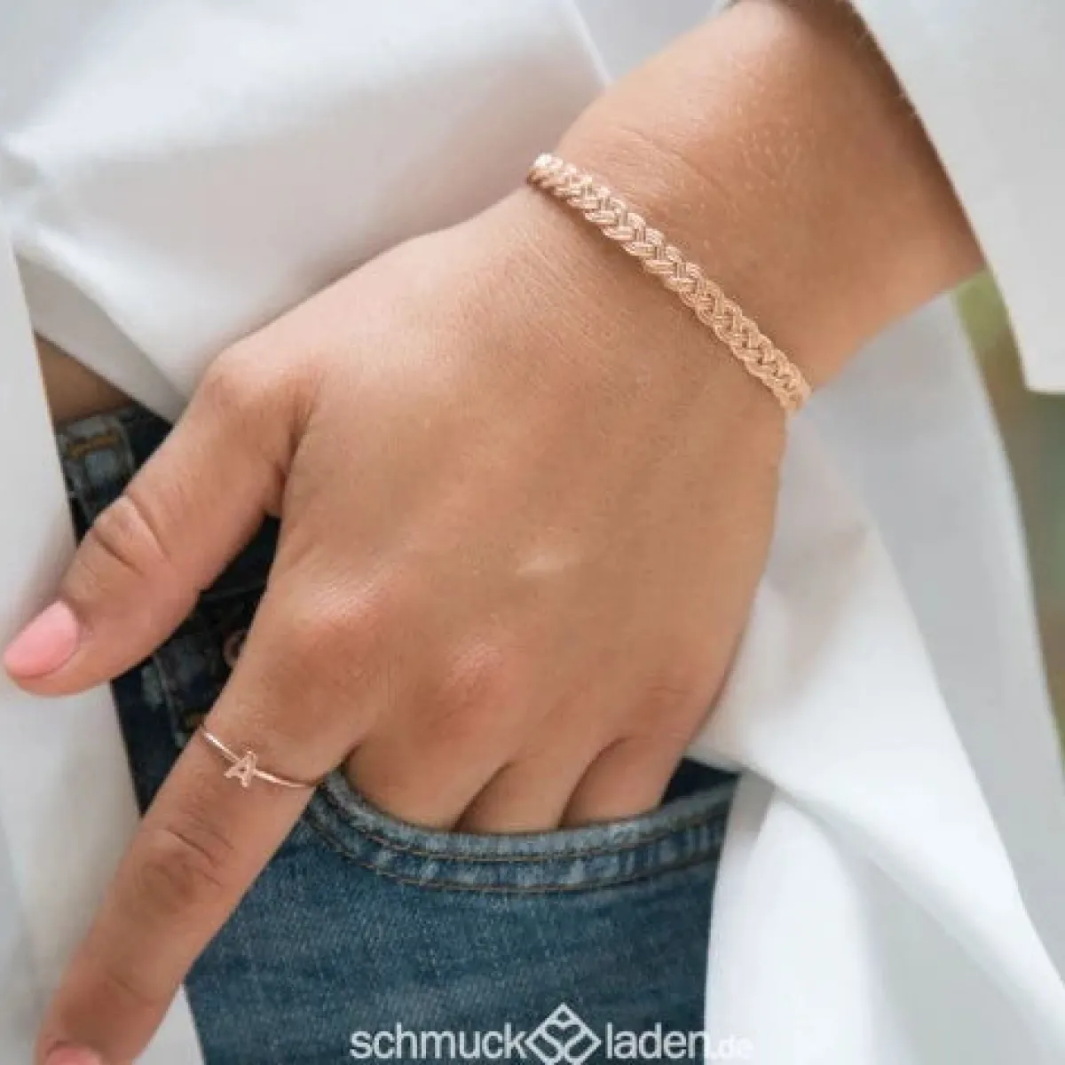 Schmuckladen Ring mit Buchstabe "A" - 925 Sterlingsilber^ Vergoldete Ringe|Buchstabenringe