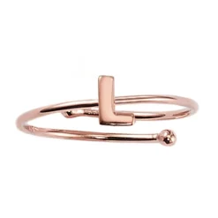 Schmuckladen Ring mit Buchstabe "L"^ Vergoldete Ringe|Buchstabenringe