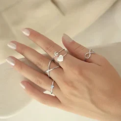 Schmuckladen Ring mit Buchstabe "S"^ Vergoldete Ringe|Buchstabenringe