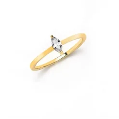 Schmuckladen Ring mit Zirkonia - 925 Sterlingsilber^ Vergoldete Ringe|Silberringe