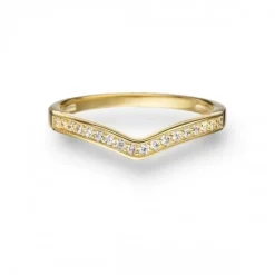 Schmuckladen Ring mit Zirkonia besetzt^ Vergoldete Ringe|Silberringe