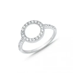 Schmuckladen Ring mit Zirkoniakreis^ Vergoldete Ringe|Silberringe