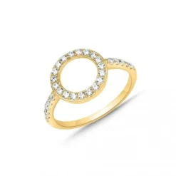 Schmuckladen Ring mit Zirkoniakreis^ Vergoldete Ringe|Silberringe