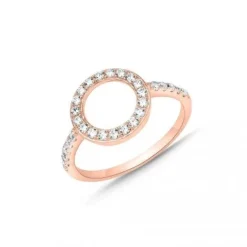Schmuckladen Ring mit Zirkoniakreis^ Vergoldete Ringe|Silberringe