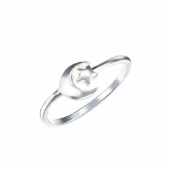 Schmuckladen Ring Mond & Stern by Ernestine Palmert - 925 Sterlingsilber^ Vergoldete Ringe|Schmuck