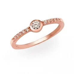 Schmuckladen Ring Simple Love 925-Sterlingsilber-Rosegold vergoldet^ Vergoldete Ringe|Schmuck
