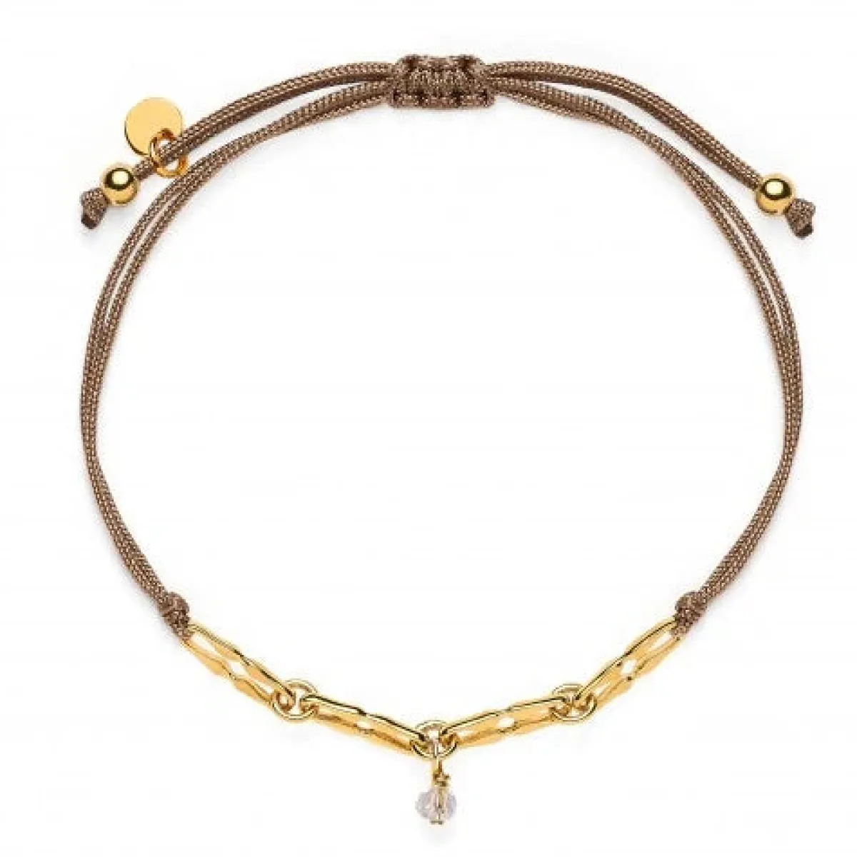Schmuckladen Stoffarmband Dreamy Elegance mit Glasperle - 925 Sterlingsilber^ Stoffarmbänder|Schmuck