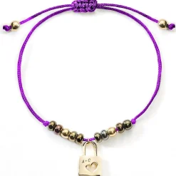Schmuckladen Stoff-Armband Liebesschloss mit Gravur | silber oder^ Edelstahl Armbänder|Stoffarmbänder