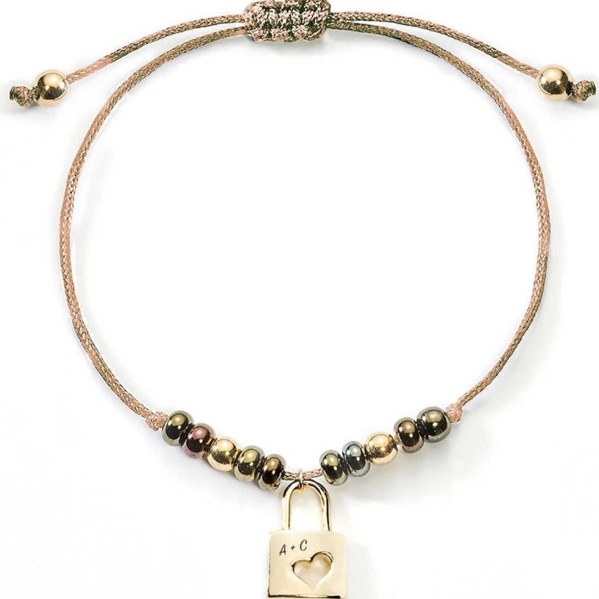 Schmuckladen Stoff-Armband Liebesschloss mit Gravur | silber oder^ Edelstahl Armbänder|Stoffarmbänder