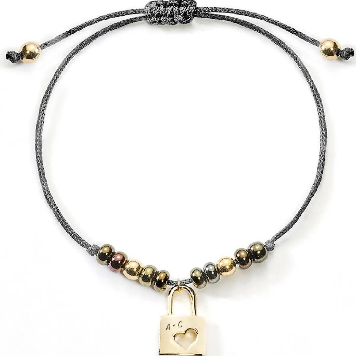Schmuckladen Stoff-Armband Liebesschloss mit Gravur | silber oder^ Edelstahl Armbänder|Stoffarmbänder
