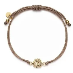 Schmuckladen Stoffarmband Lotus - 925 Sterlingsilber^ Stoffarmbänder|Schmuck