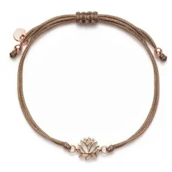 Schmuckladen Stoffarmband Lotus - 925 Sterlingsilber^ Stoffarmbänder|Schmuck