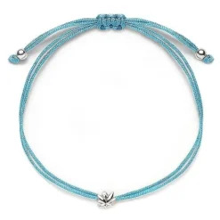 Schmuckladen Stoffarmband Lotusblüte - 925 Sterlingsilber^ Stoffarmbänder|Schmuck