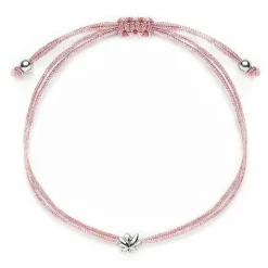 Schmuckladen Stoffarmband Lotusblüte - 925 Sterlingsilber^ Stoffarmbänder|Schmuck