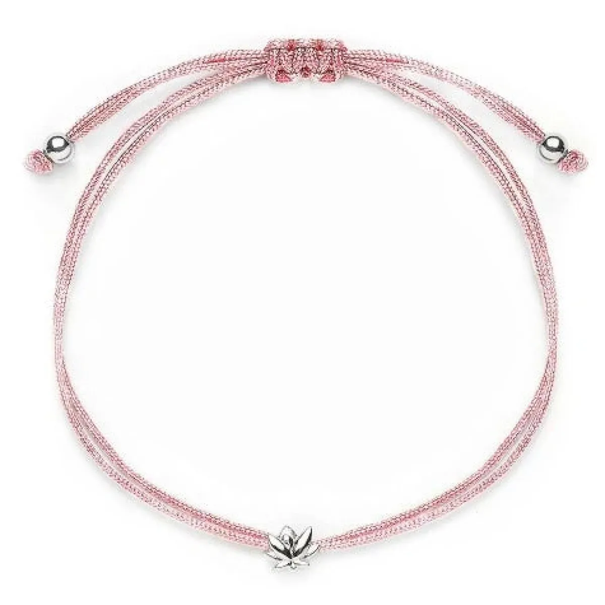 Schmuckladen Stoffarmband Lotusblüte - 925 Sterlingsilber^ Stoffarmbänder|Schmuck